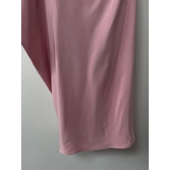 Tish Cox Mini Dress Small Pink One Shoulder Draped Asymmetrical Made in Dallas - Picture 8 of 13